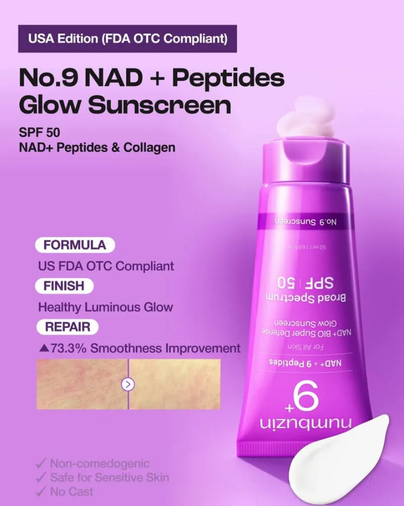 numbuzin No.9 NAD+ BIO Super Defense Glow Sunscreen - Unique Bunny