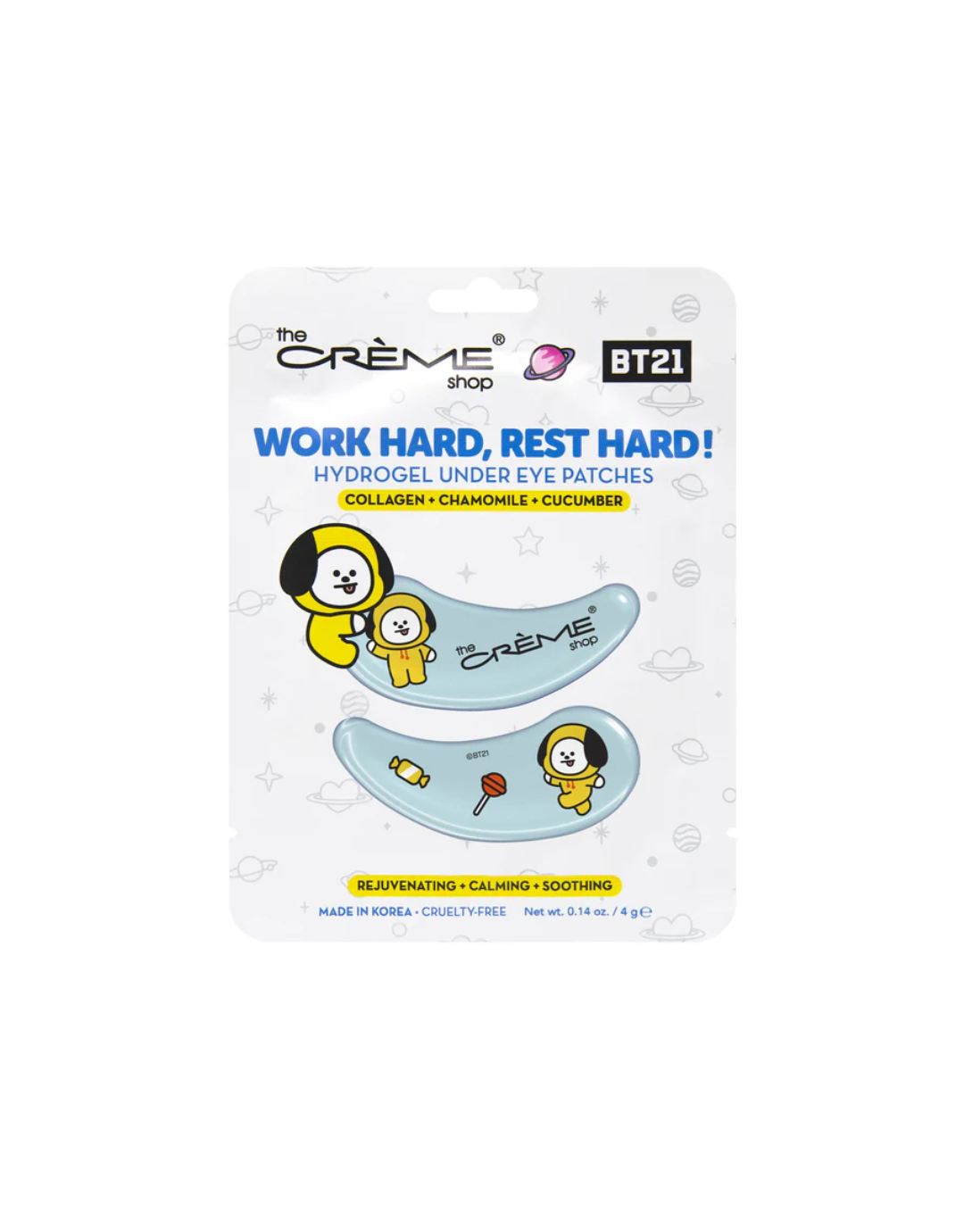 The Creme Shop x BT21 Hydrogel Undereye Patch | Work Hard, Rest Hard