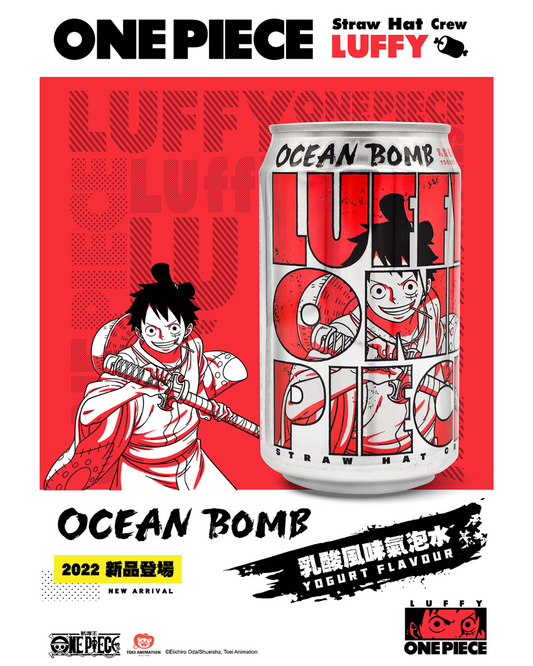Ocean Bomb x One Piece Sparkling Water
