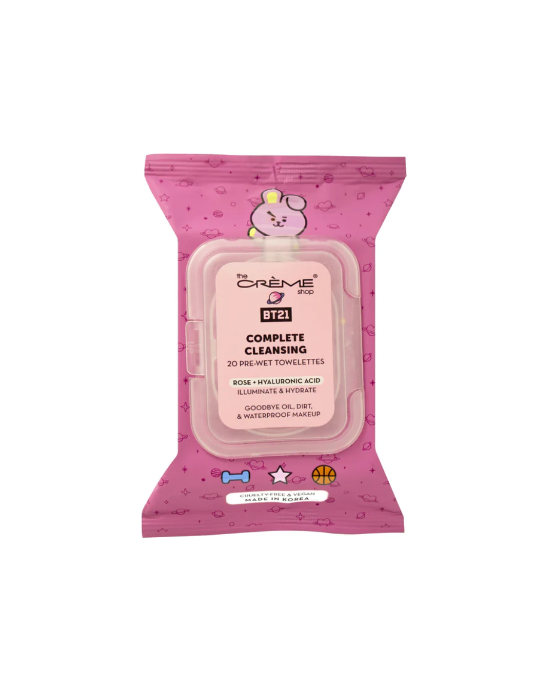 The Creme Shop x BT21 Complete Cleansing Towelettes | Cooky