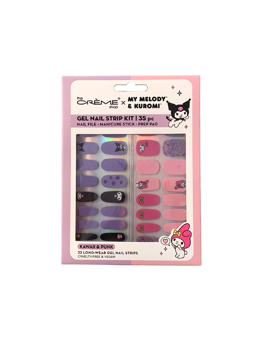 The Creme Shop x My Melody & Kuromi Gel Nail Strip Kit | Kawaii & Punk